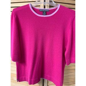 Saks Fifth Avenue Cashmere Sweater Pink XL